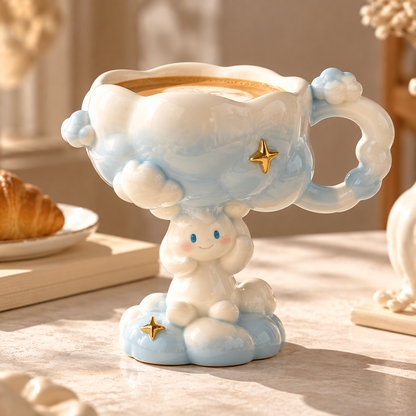 Dreamy Cloud Character Ceramic Coffee Mug