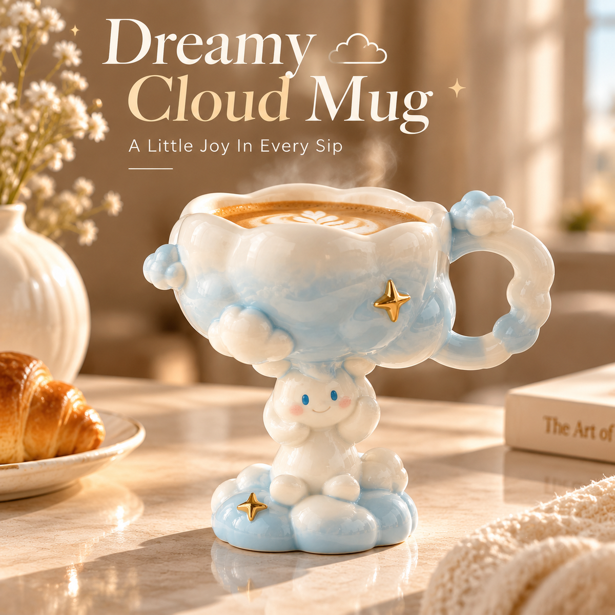 Dreamy Cloud Character Ceramic Coffee Mug