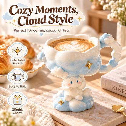 Dreamy Cloud Character Ceramic Coffee Mug