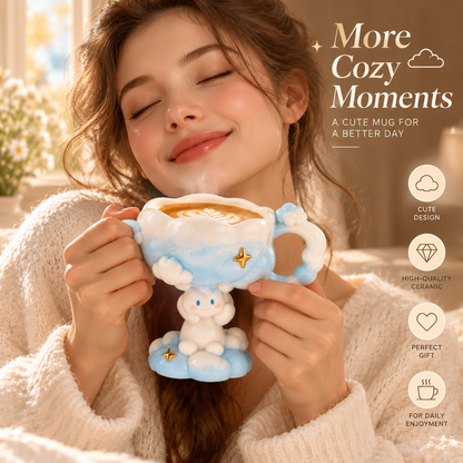 Dreamy Cloud Character Ceramic Coffee Mug